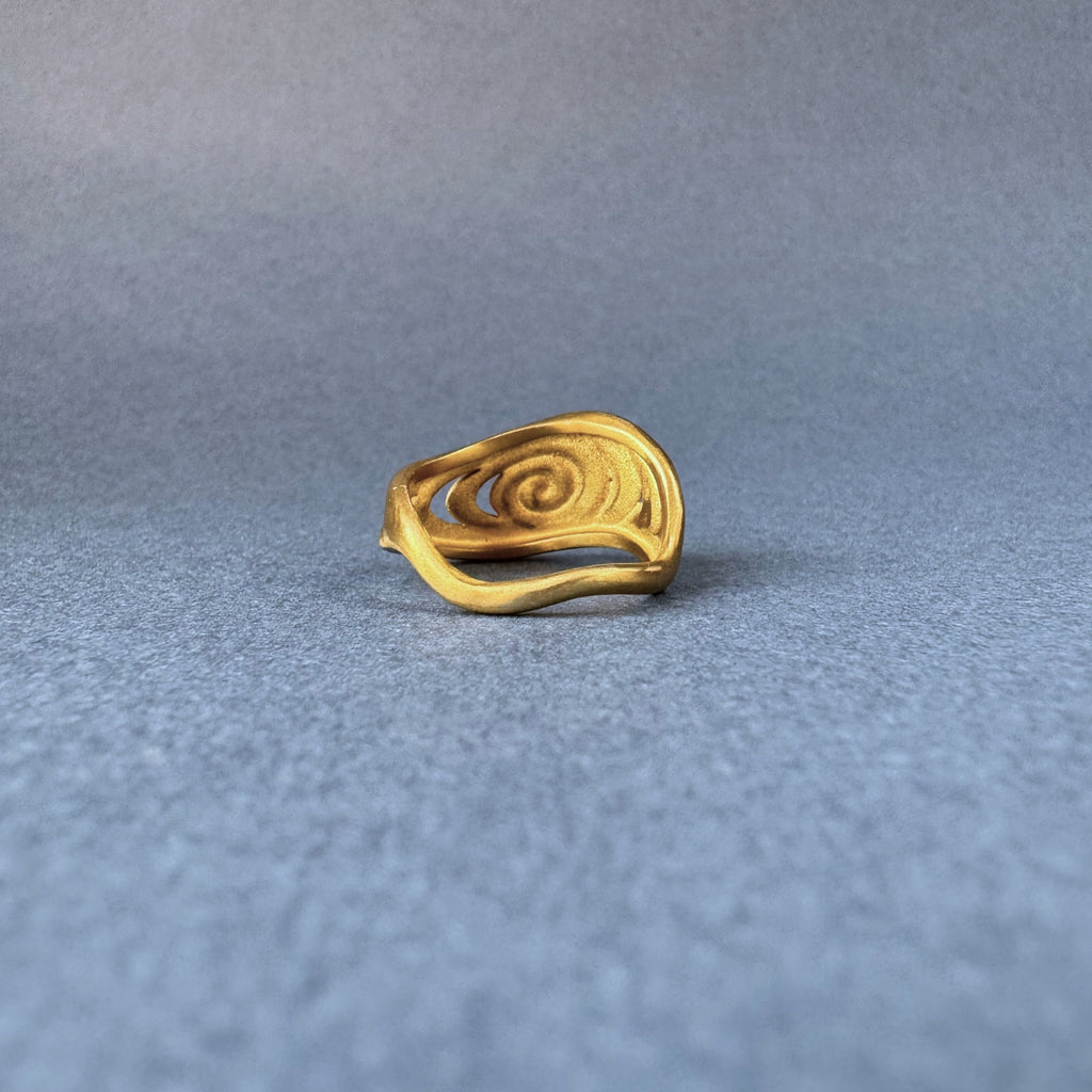 Sahakian Fantasia Ring Gold from behind