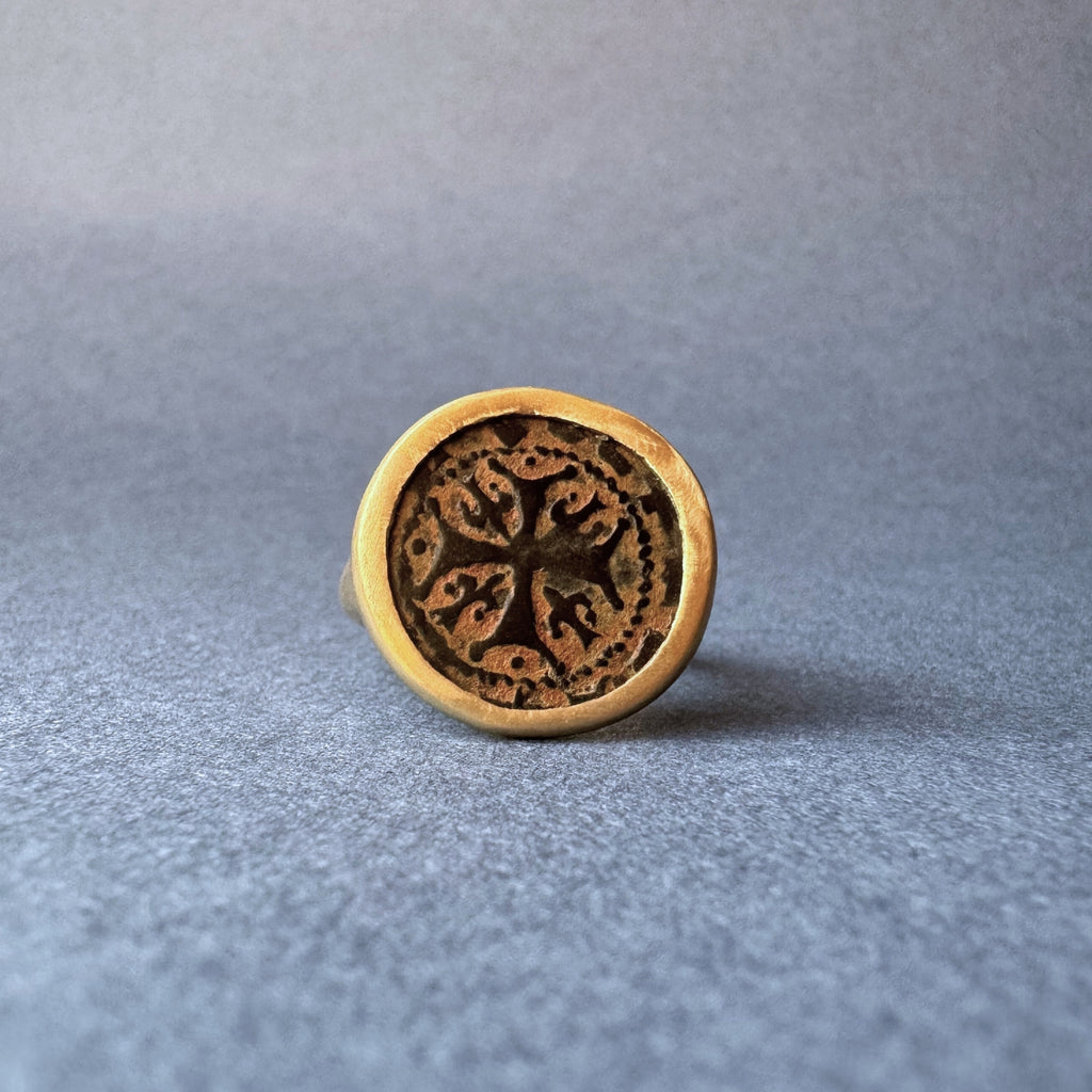 Cilician Cross Coin Ring Gold