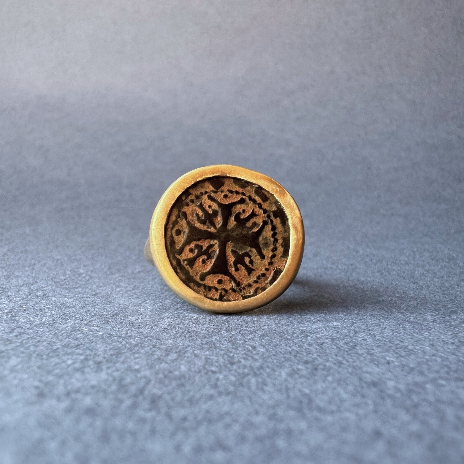 Cilician Cross Coin Ring Gold