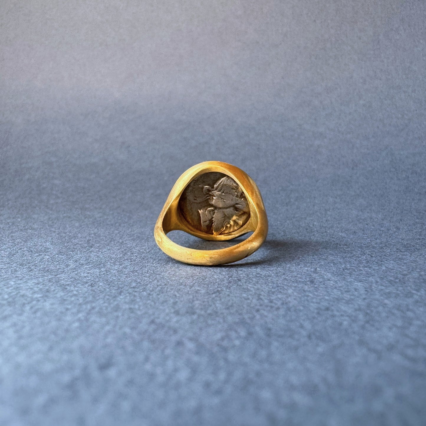 Winged Pegasus Coin Ring | Gold